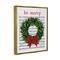 Stupell Industries Be Merry Holiday Music Wreath Framed Floater Canvas Wall Art
